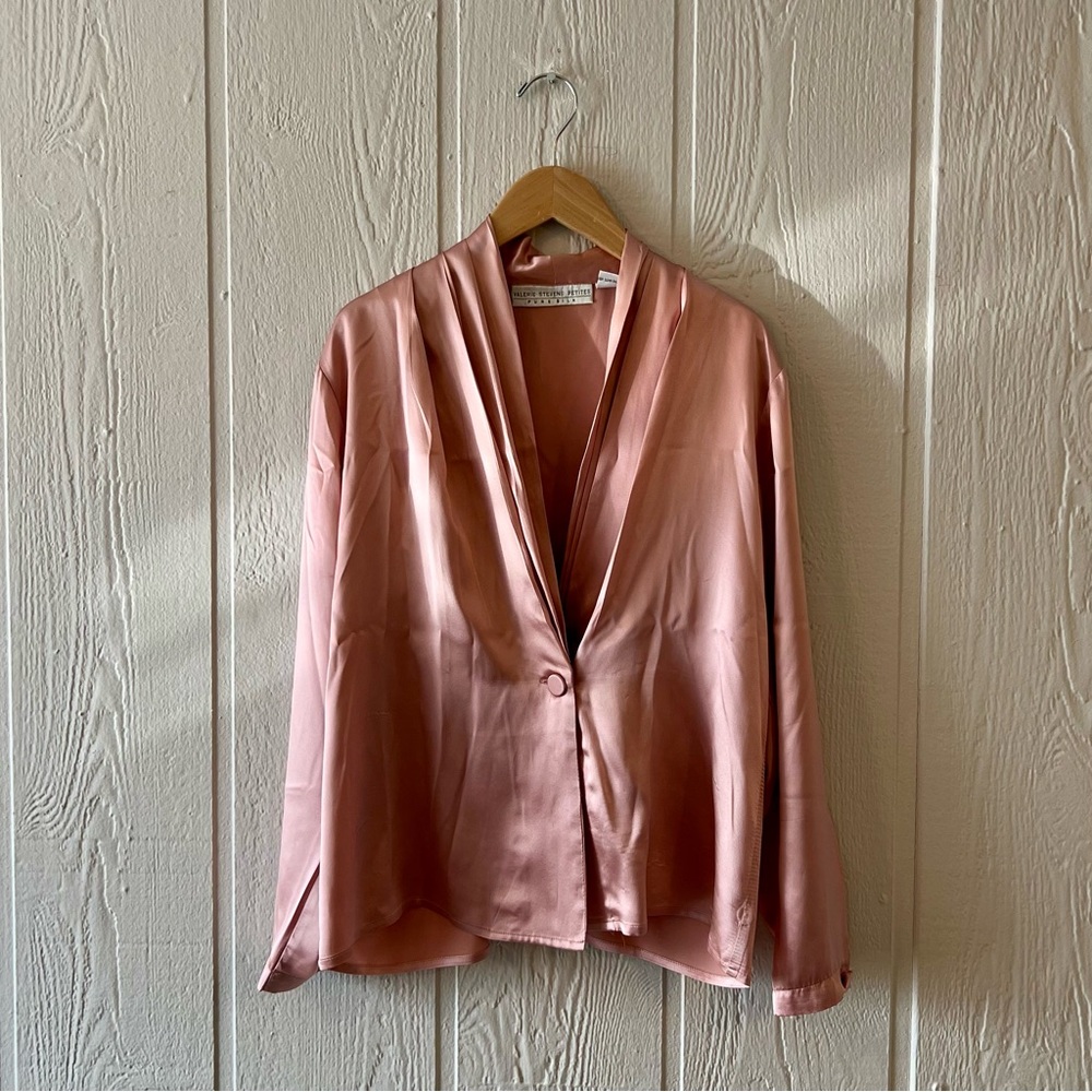 Valerie Stevens Blush Silk Jacket